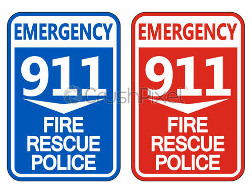 500x380 Fire Rescue Police Symbol Sign Isolate On White Background