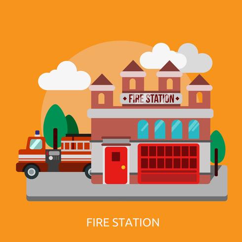 Fire Station Conceptual Illustration Design 490x490 Fire Station Conceptual Illustration Design
