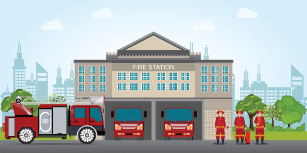 Fire Station Vector Premium Download 626x313 Fire Station Vector Premium Download