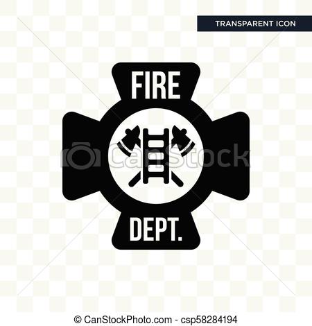 450x470 Fire Dept Vector Icon Isolated On Transparent Background, Fire