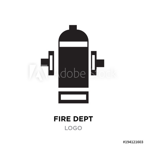 500x500 Fire Dept Logo Vector Illustration Isolated On White Background