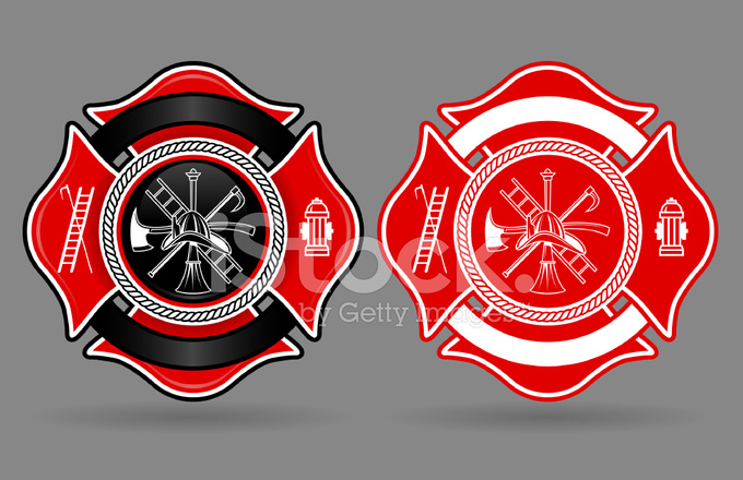 680x440 Fire Department Maltese Cross Stock Vector