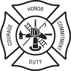 300x300 Firefighter Maltese Cross Vector Art