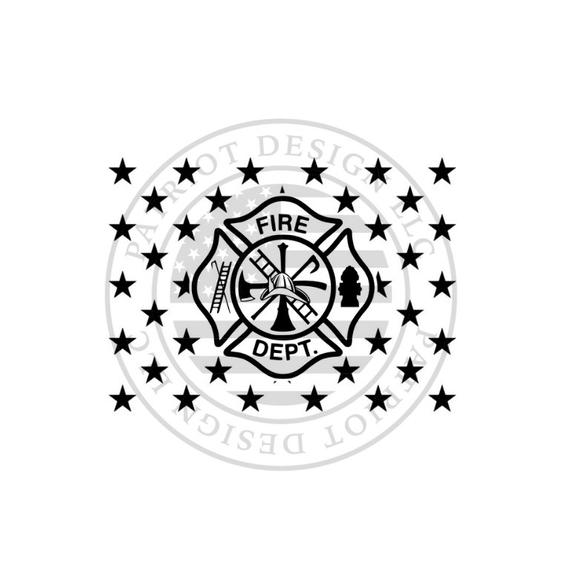 570x570 Maltese Cross Union Fire Fighter Fire Dept Black White Etsy