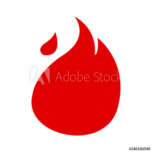 500x500 Fire Emoji Lit Vector