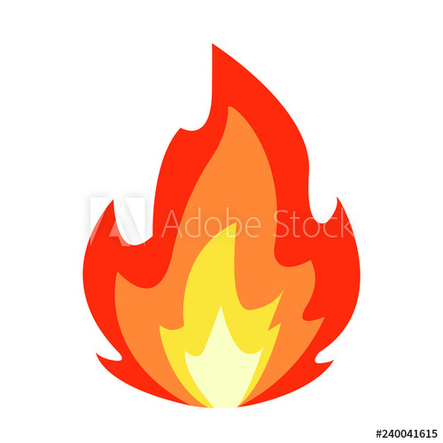 500x500 Lit Fire Emoji Vector