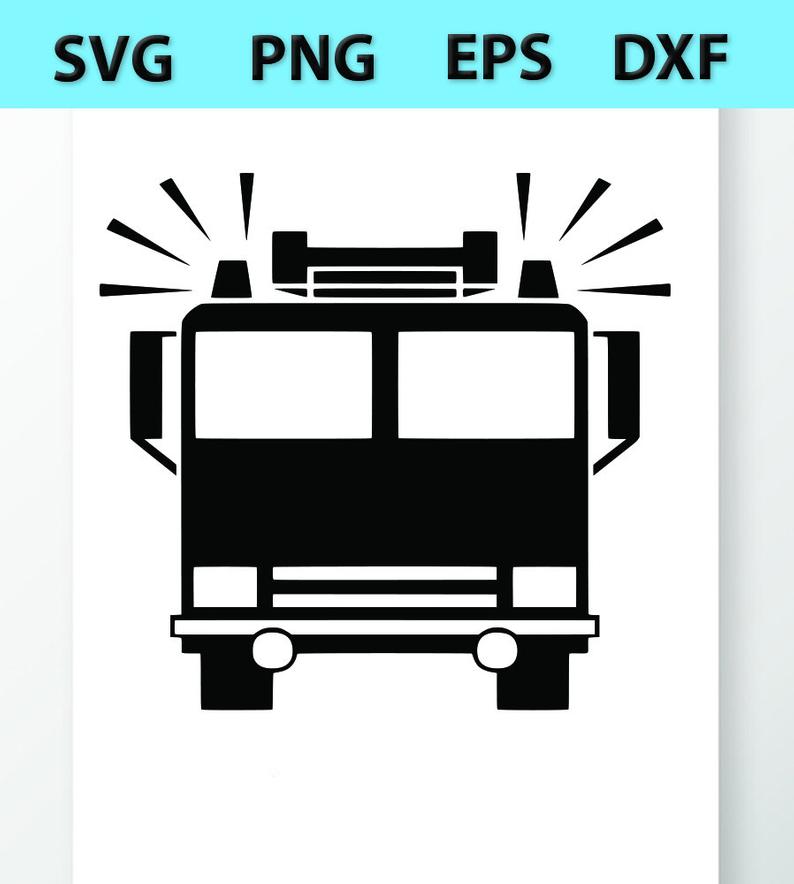 794x884 Fire Truck Vector Images Fire Engine Silhouette Etsy
