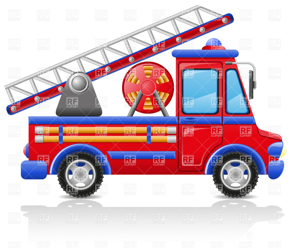 1200x1027 Fire Escape Truck Vector Image Of Transportation Konturvid