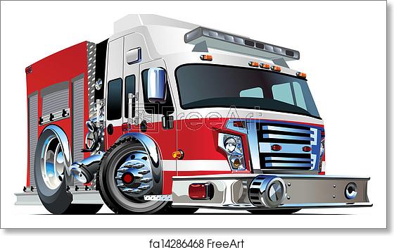 560x355 Free Art Print Of Vector Cartoon Fire Truck Vector Cartoon Fire