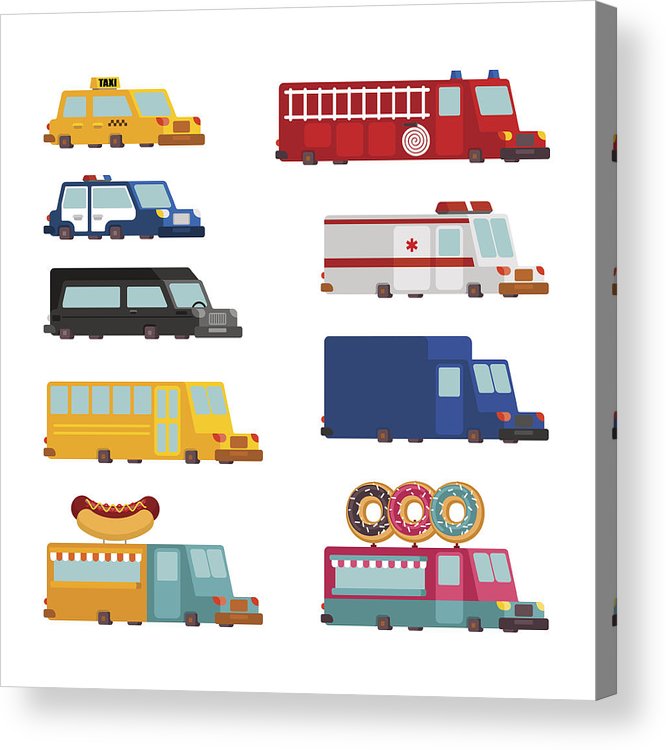 666x750 Car Cartoon Set Fire Engine And Police Car Ambulance And Taxi