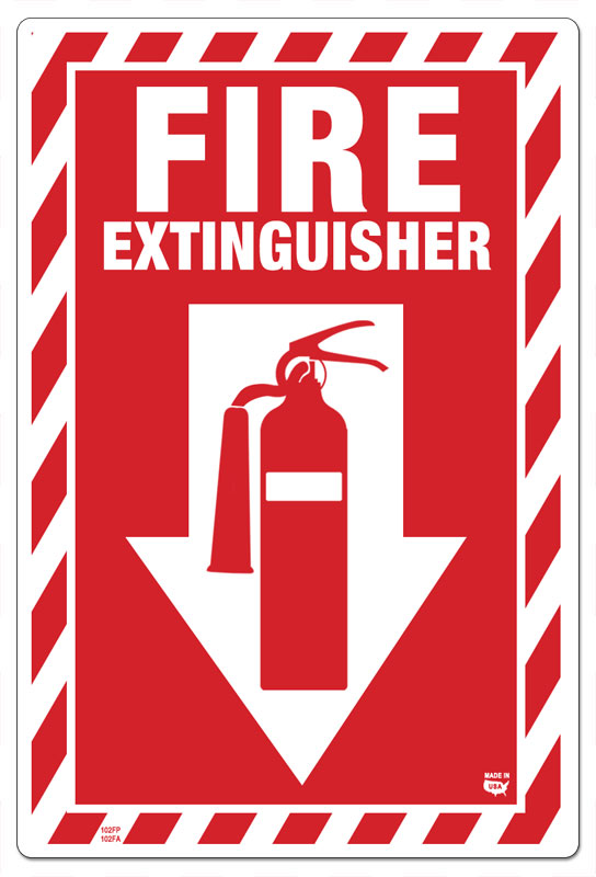 544x800 Fire Extinguisher Signs
