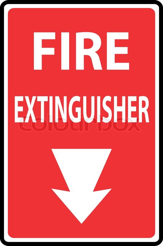 533x800 Signs Of Fire Extinguishers Sign Stock Vector Colourbox