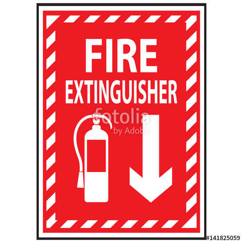 500x500 Fire Extinguisher Sign Stock Image And Royalty Free Vector