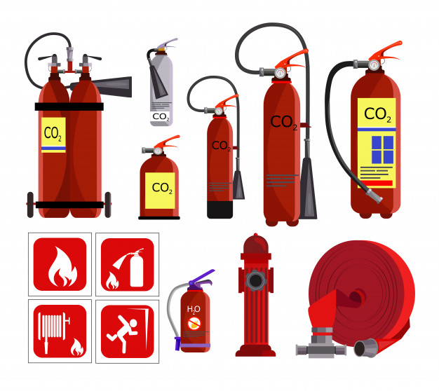 626x558 Fire Extinguisher Icons Set Vector Free Download