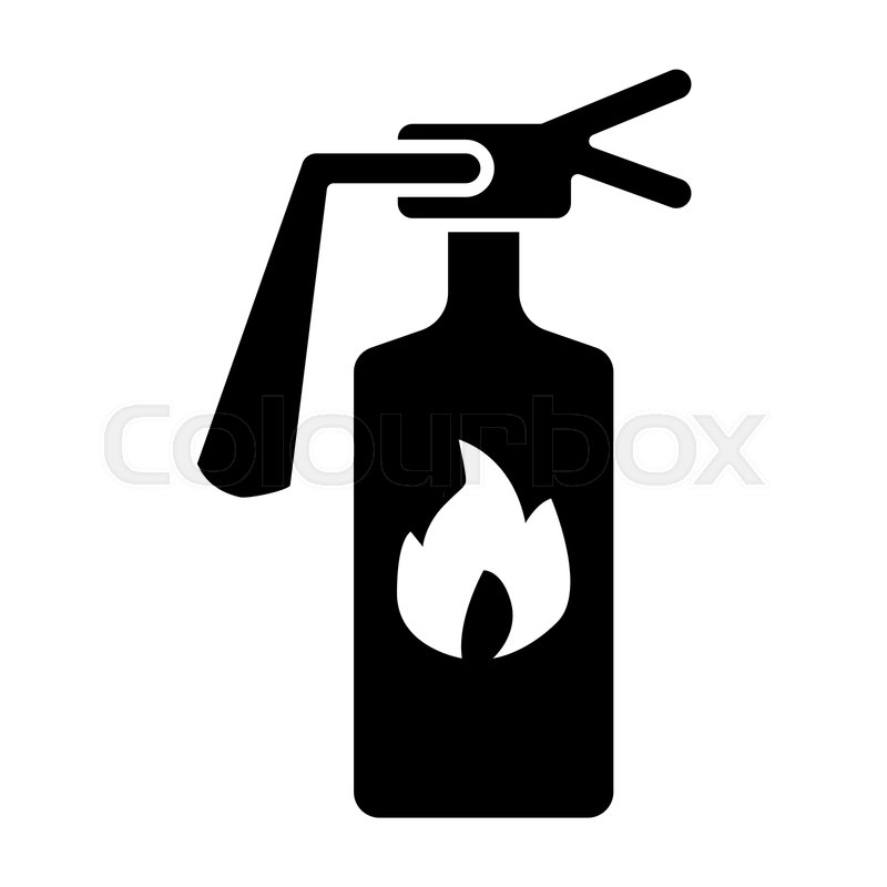800x800 Fire Extinguisher Solid Icon Fire Stock Vector Colourbox