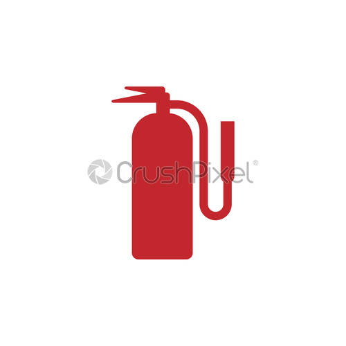 500x500 Fire Extinguisher Icon Design Template Vector Isolated, Stock