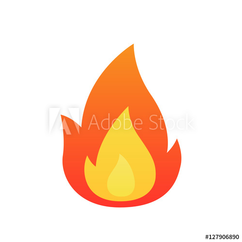 500x500 Fire Flame Vector Isolated
