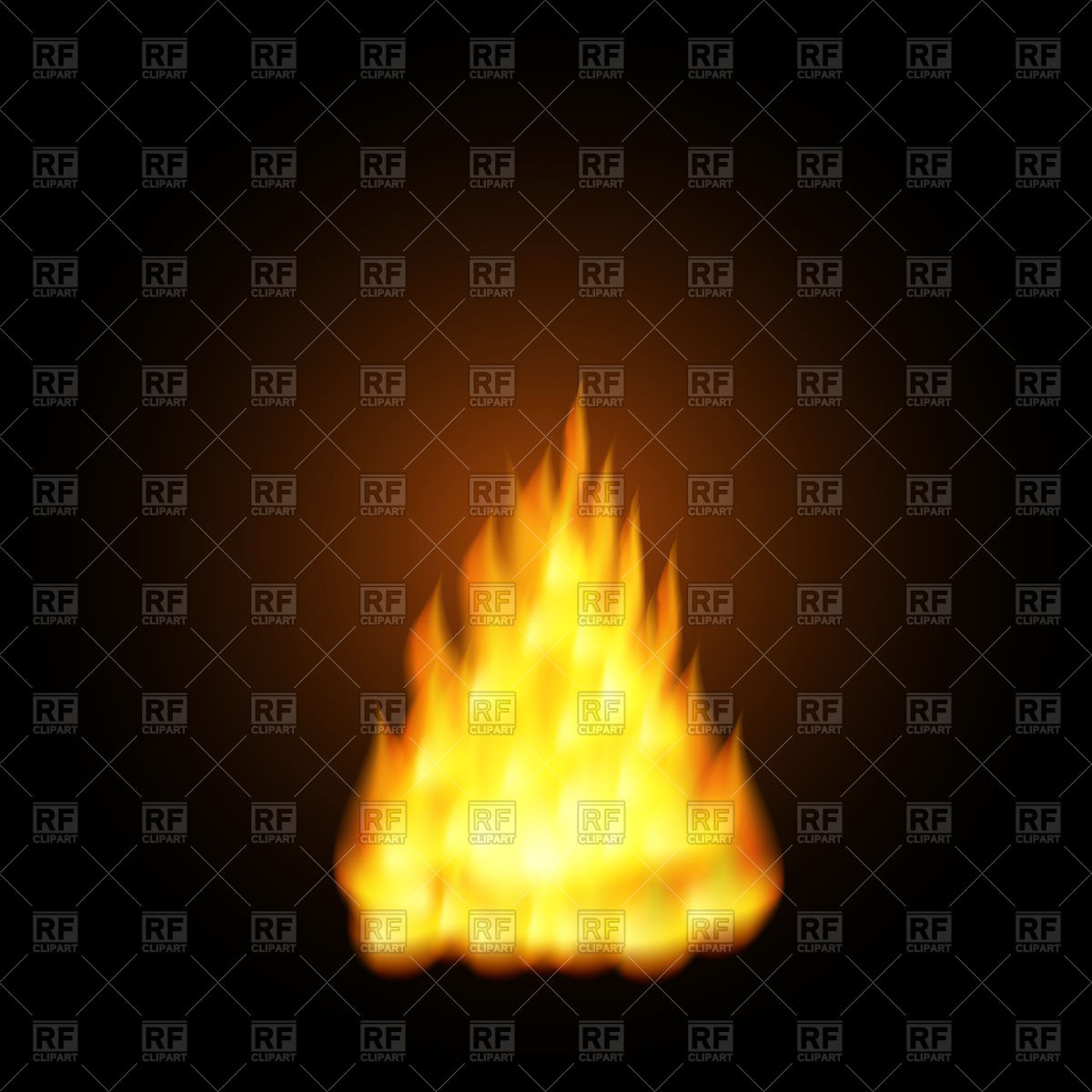 1200x1200 Realistic Fire Flame Vector Image Of Design Elements
