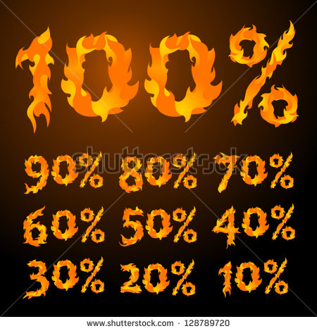 Fire Font Vector