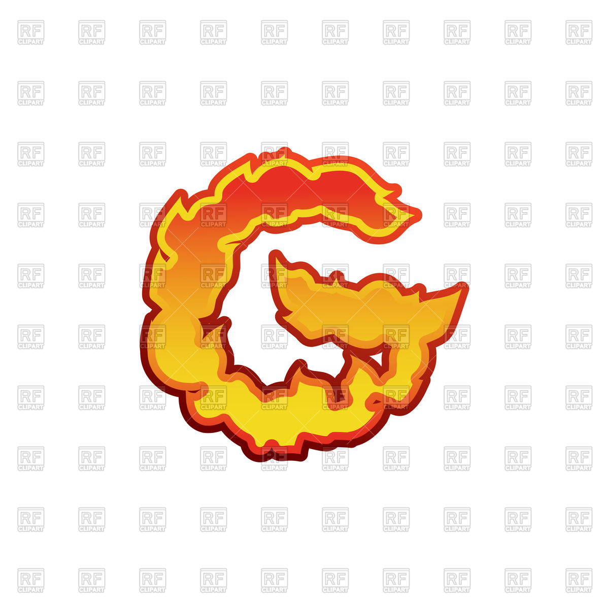 1200x1200 Letter G Fire Font Vector Image Of Fonts Type Popaukropa