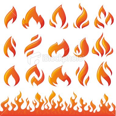 380x380 Vector Illustration Of Fire And Flames Fire Element