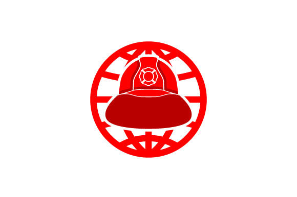 580x386 Fire Fighter Rescue Helmet Vector Logo Graphic