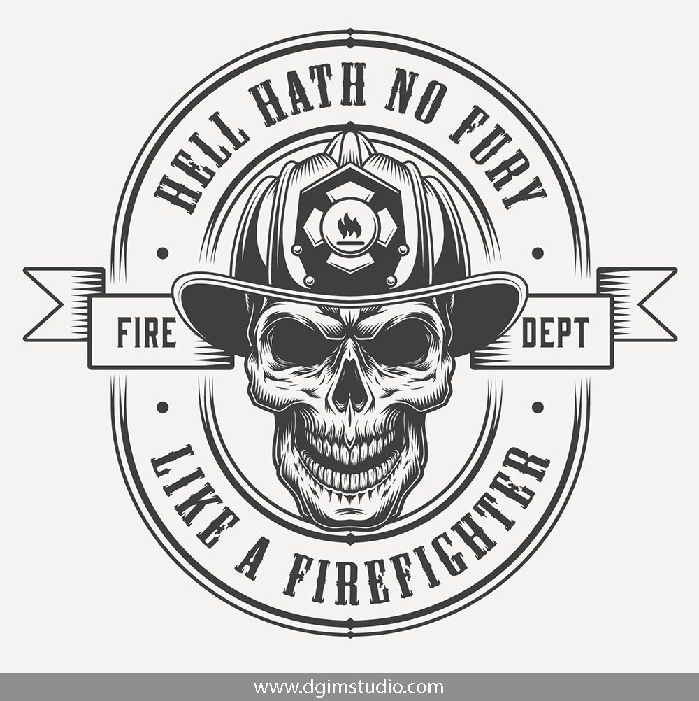 1000x1002 Vintage Firefighter Designs Set Created With Skull Creator