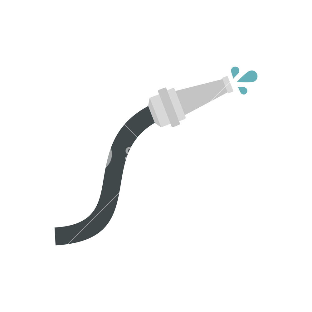 1000x1000 Fire Hose Icon In Flat Style Isolated On White Background Vector