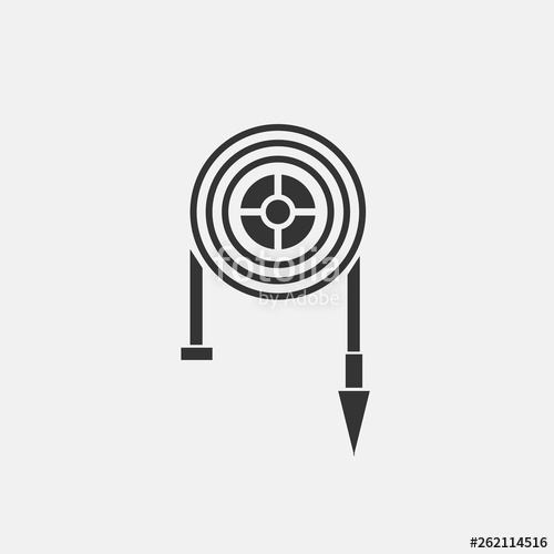 500x500 Fire Hose Vector Icon Stock Image And Royalty Free Vector