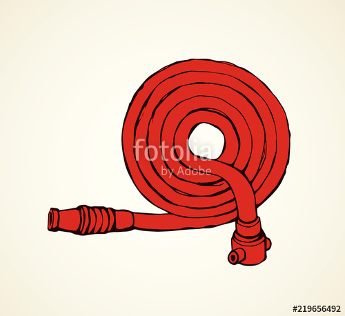 500x458 Fire Hose Vector Drawing Stock Image And Royalty Free Vector
