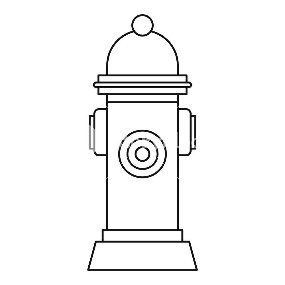1000x1000 Fire Hydrant Icon Outline Illustration Of Fire Hydrant Vector