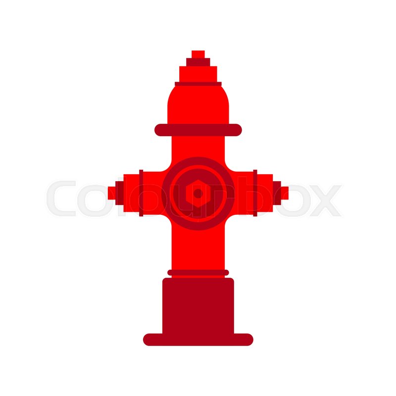 800x800 Fire Hydrant Isolated Red Fireplug Stock Vector Colourbox