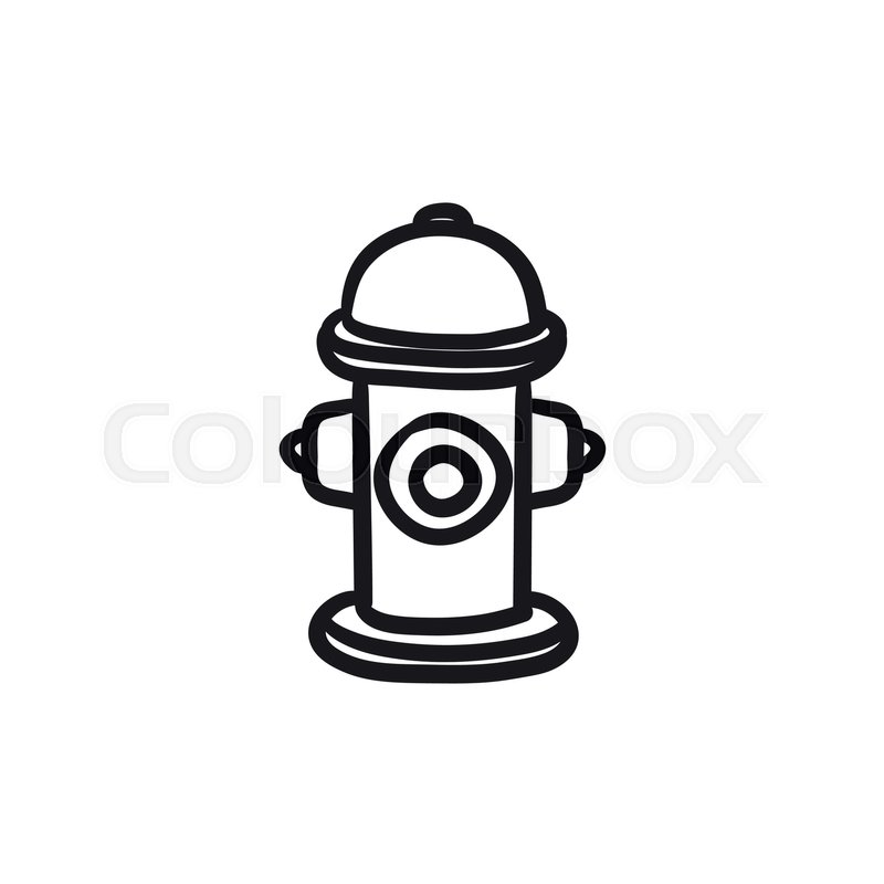 800x800 Fire Hydrant Vector Sketch Icon Stock Vector Colourbox