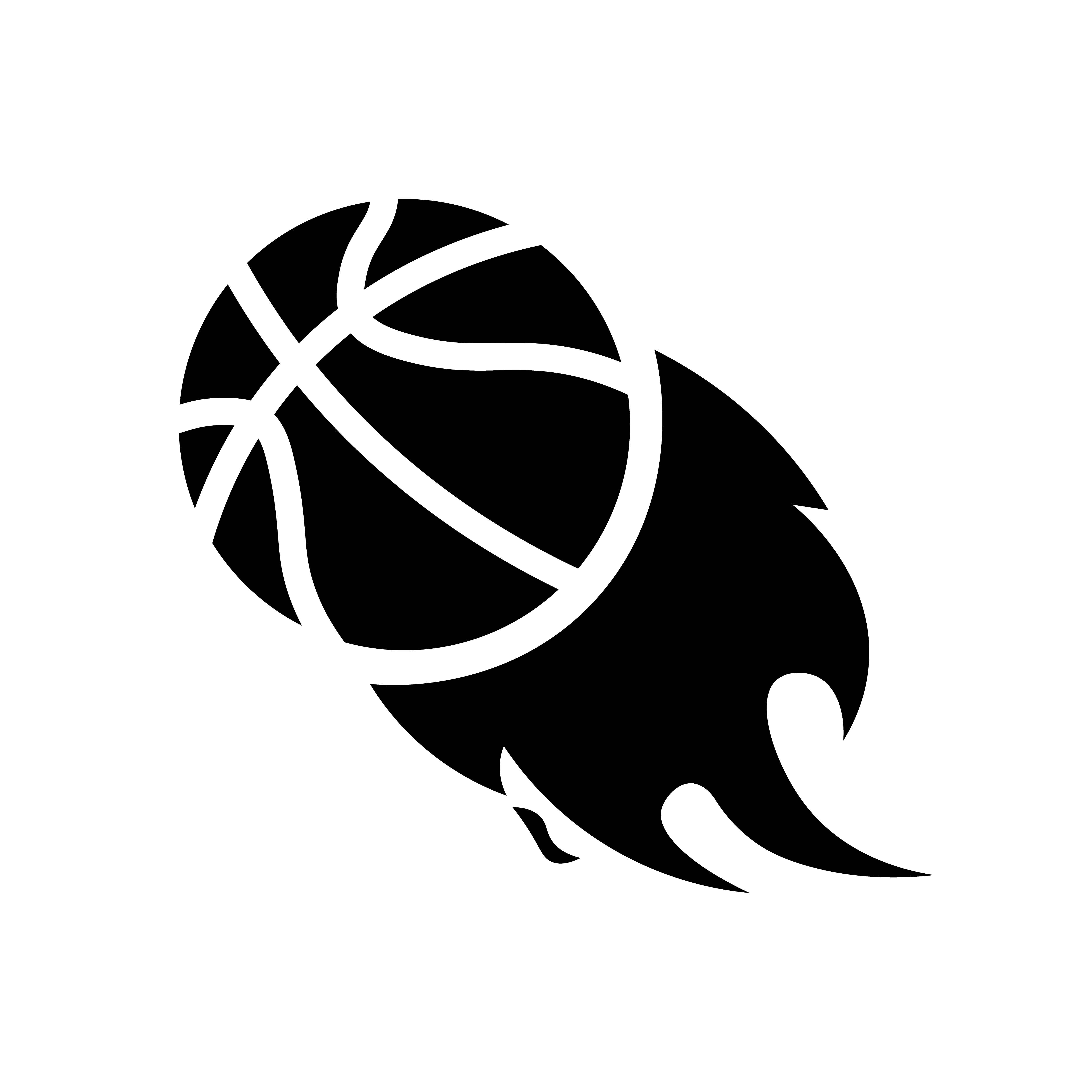 5000x5000 Basketball On Fire Icon Vector