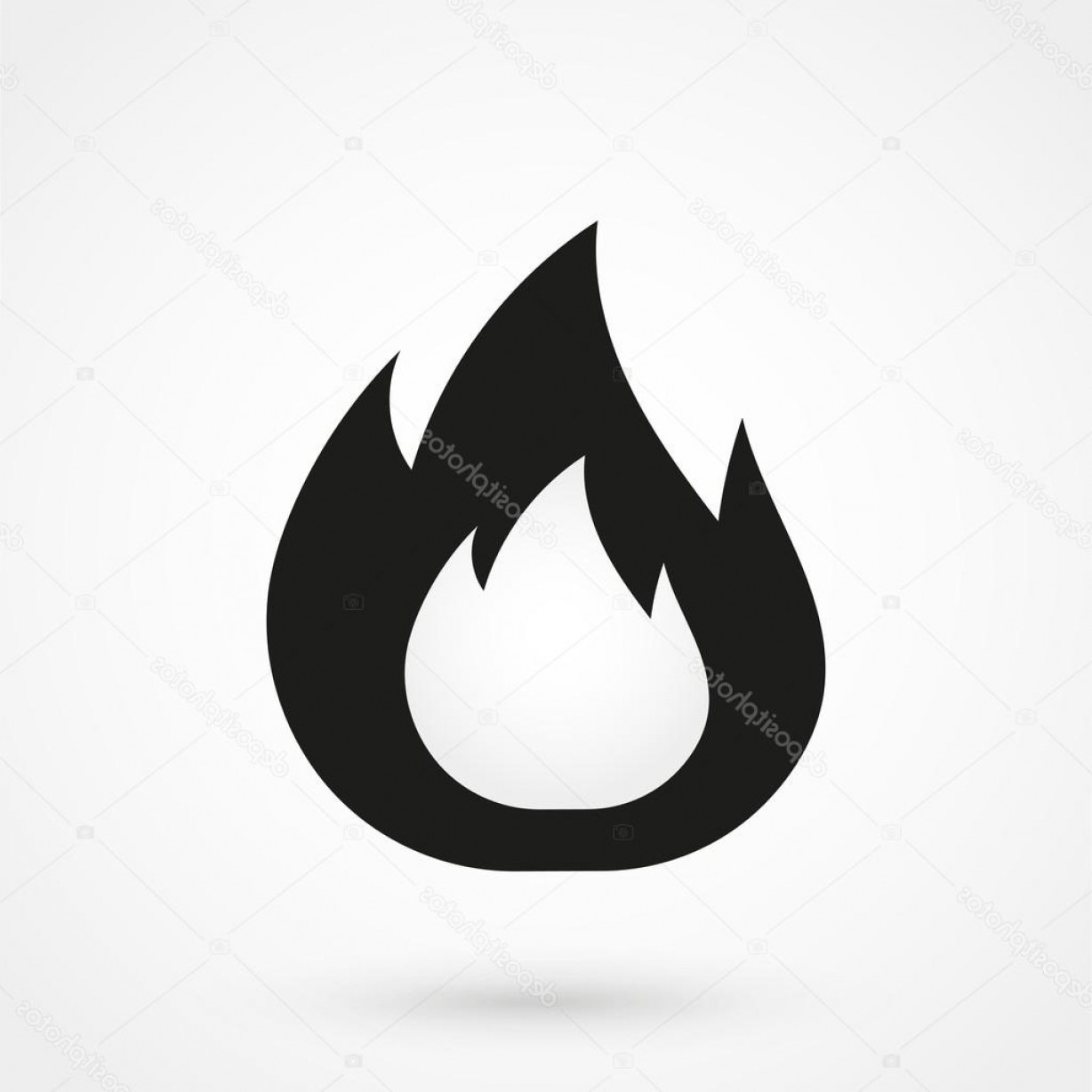 1228x1228 Stock Illustration Fire Icon Vector Black On Soidergi