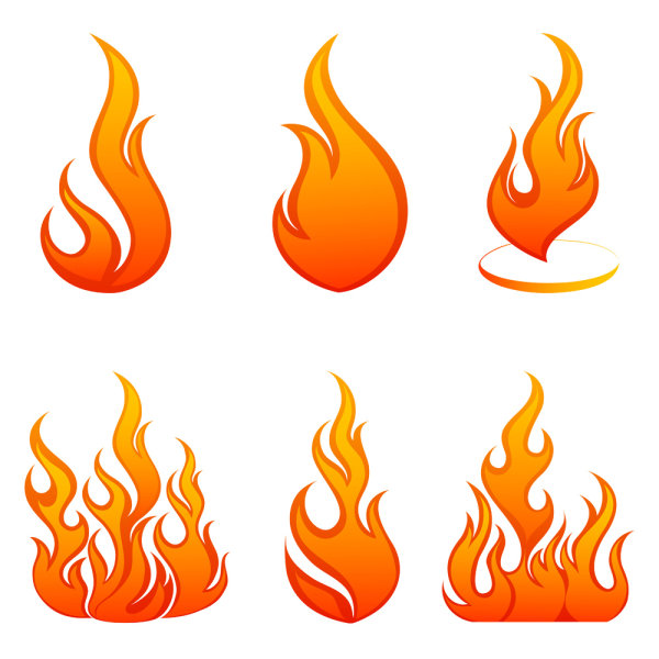 600x600 Elements Of Vivid Flame Vector Icon Free Download