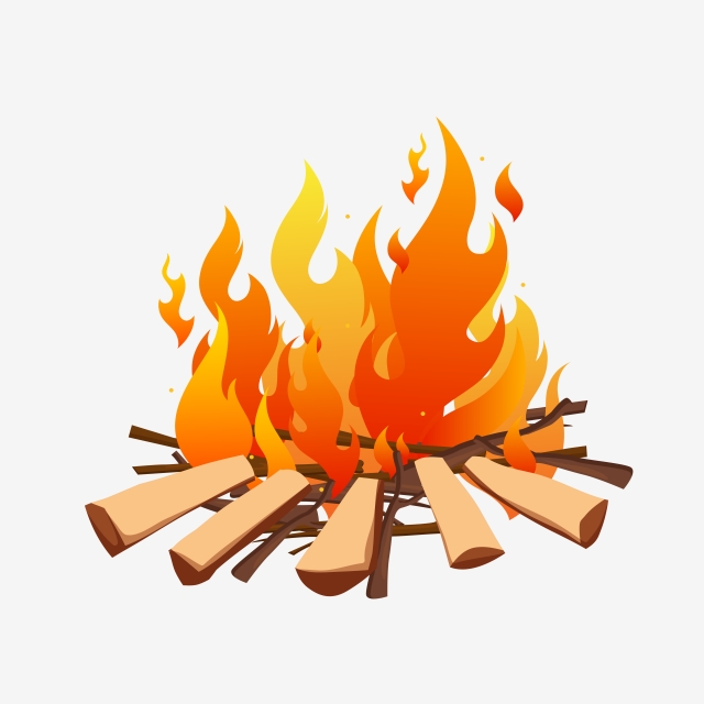640x640 Fire Wood Illustration Vector Background, Fire, Wood, Bonfire Png