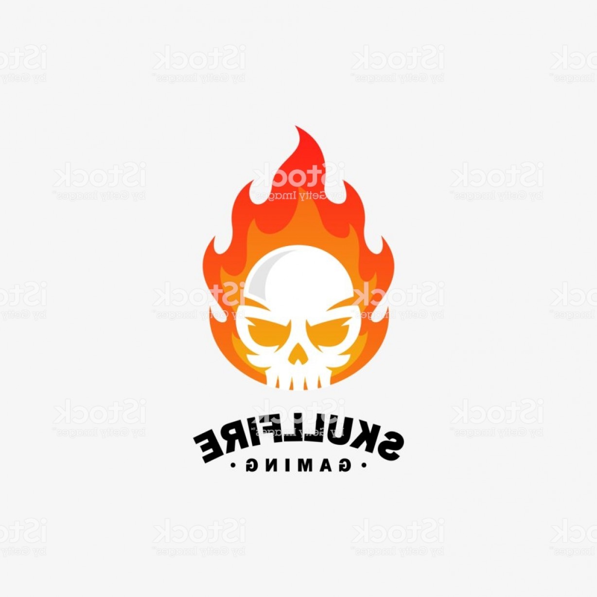 1228x1228 White Skull Fire Illustration Vector Template Gm Soidergi