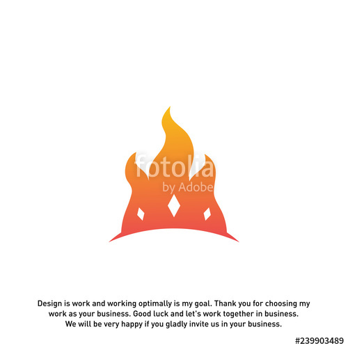 500x500 Fire Crown Logo Designs Concept Vector Flame Crown Logo Template