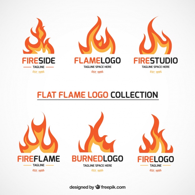 626x626 Set Of Fire Logos Vector Free Download