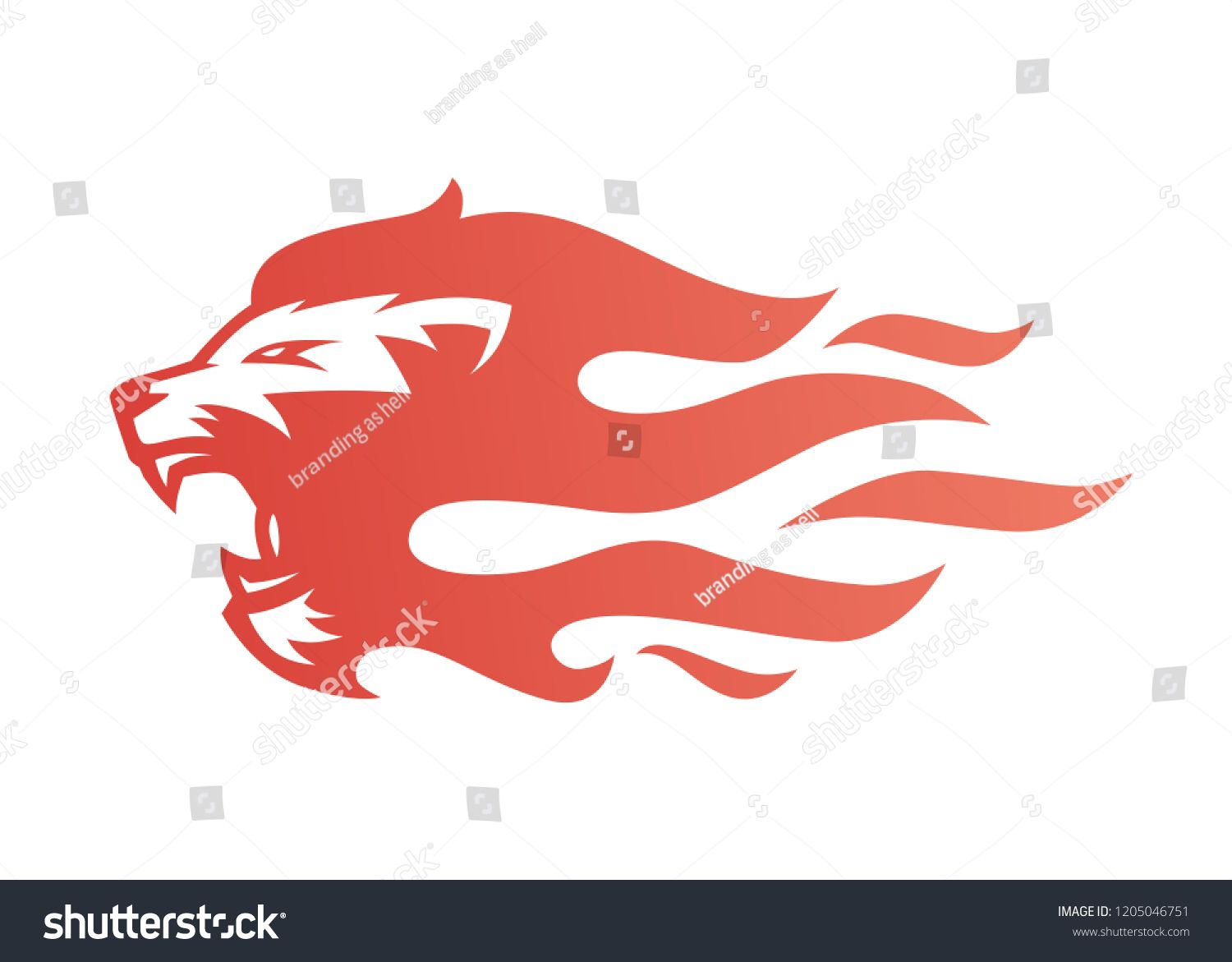 1500x1171 Lion Fire Flame Logo Vector Illustration Tattoo