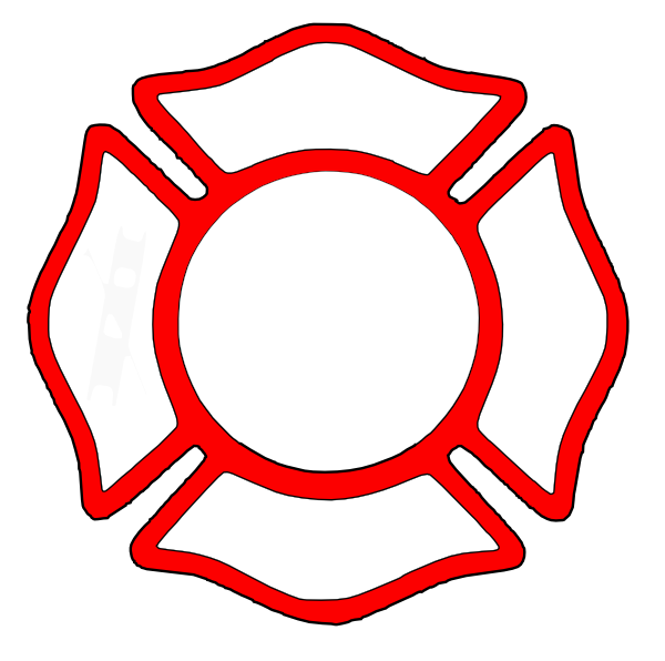 Fire Maltese Cross Vector