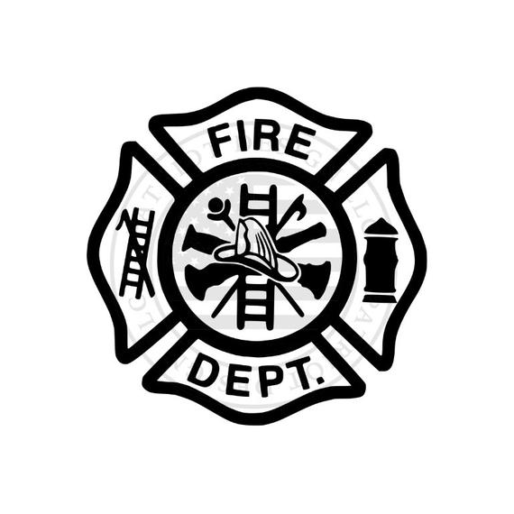 570x570 Maltese Cross Firefighter Cross Fire Dept Black Etsy