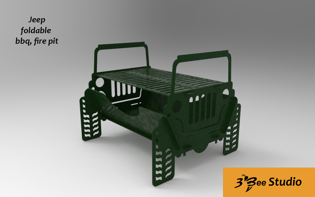 1280x802 Jeep Foldable Bbq Fire Pit Plan Vector For Cnc