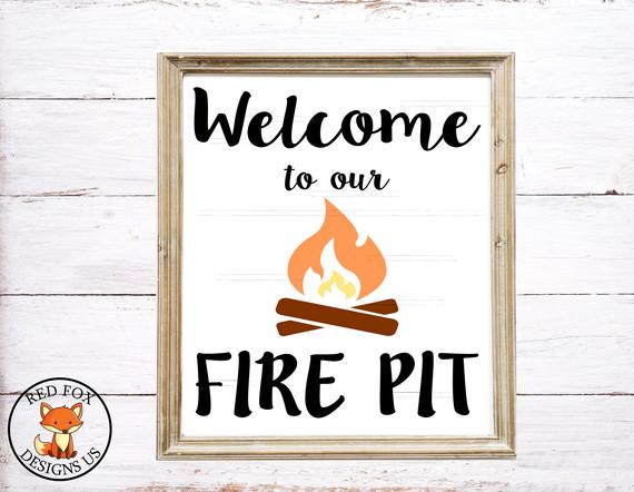 570x442 Welcome To Our Fire Pit Vector Design Cricut Cutting Etsy