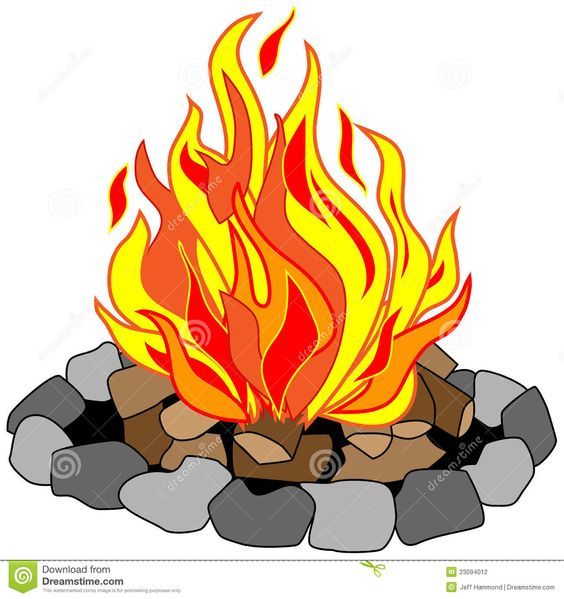 564x599 Campfire Clip Art Free Vector Drawing Of Campfire In A Stone Pit