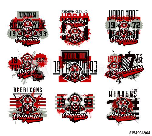 500x449 A Set Of Vector Illustration On The Theme Of Fire, Rescue Squad