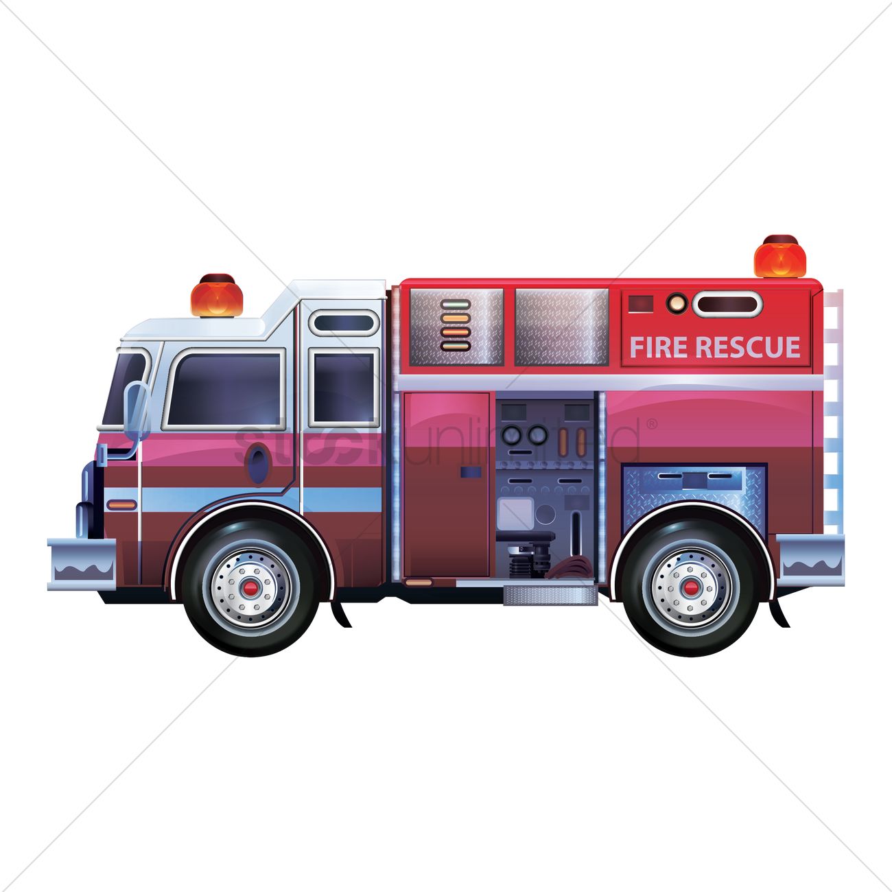 1300x1300 Toy Fire Truck Vector Image