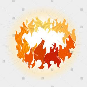 300x300 Flames Fire Ring Vector Illustration On Createmepink