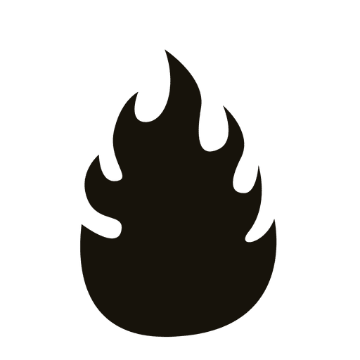 512x512 Flame Fire Black Silhouette
